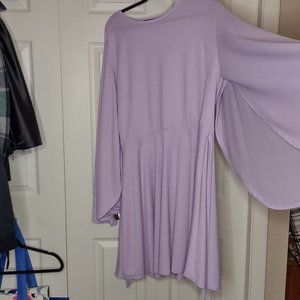 Boohoo split sleeve skater dress